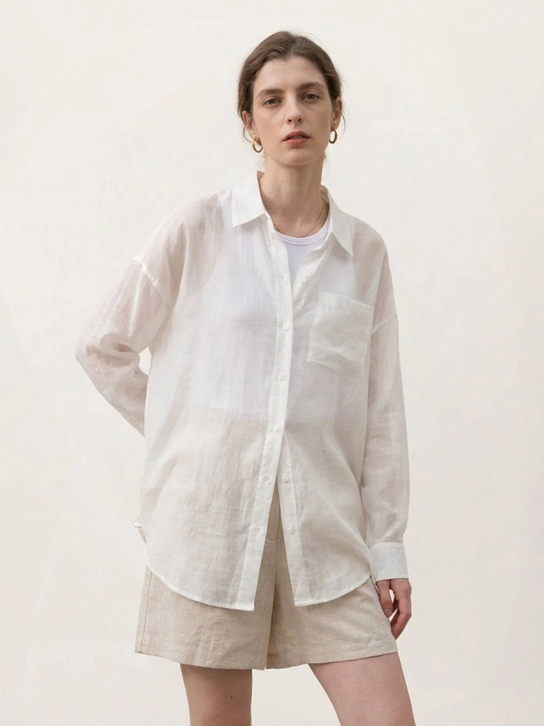 100% Linen Sheer Overshirt - Image 19