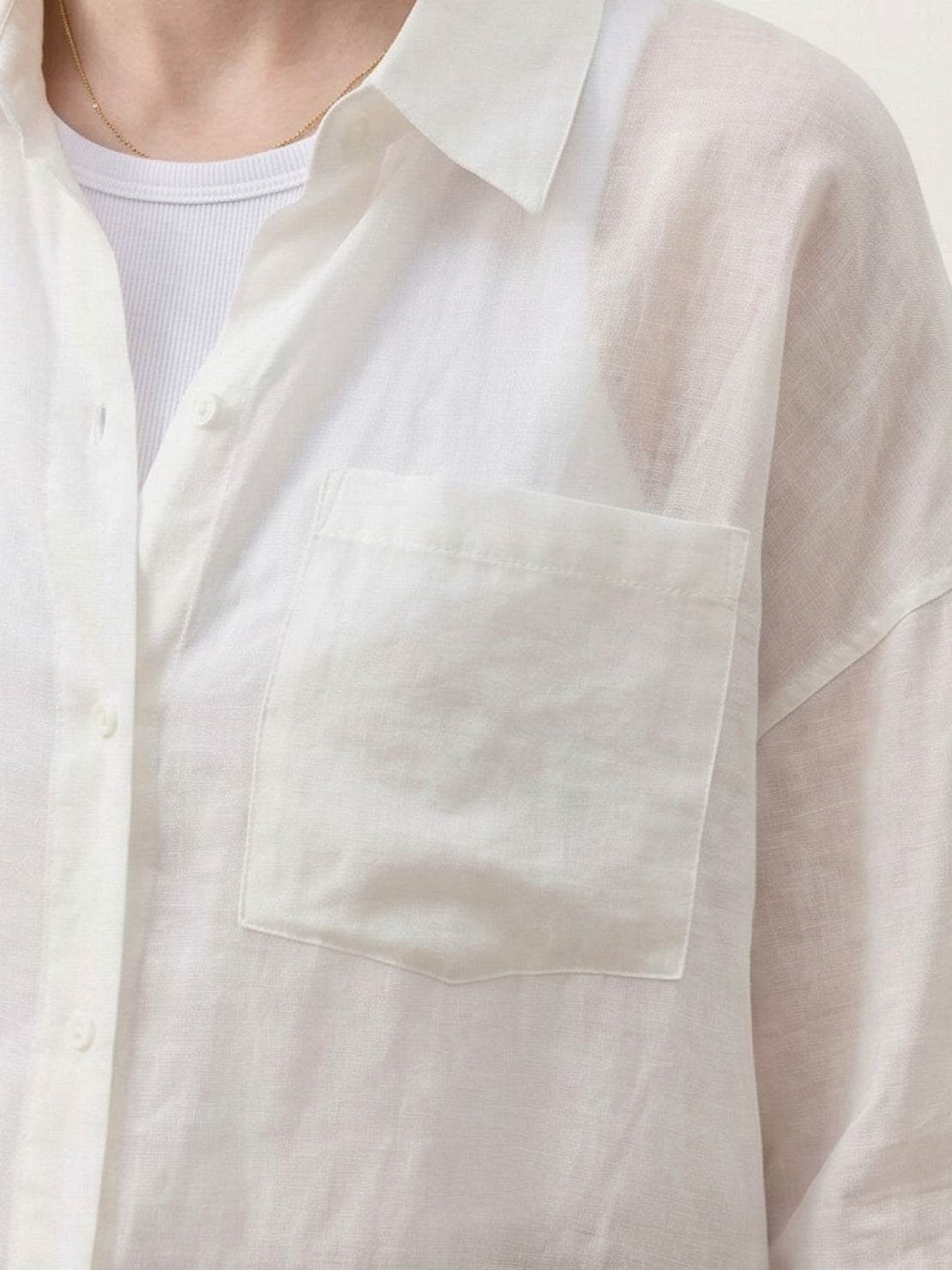 100% Linen Sheer Overshirt - Image 23
