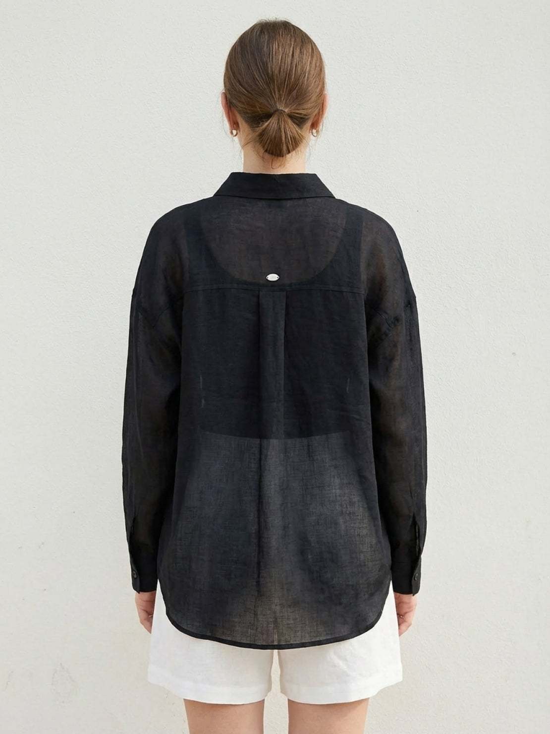 100% Linen Sheer Overshirt - Image 9