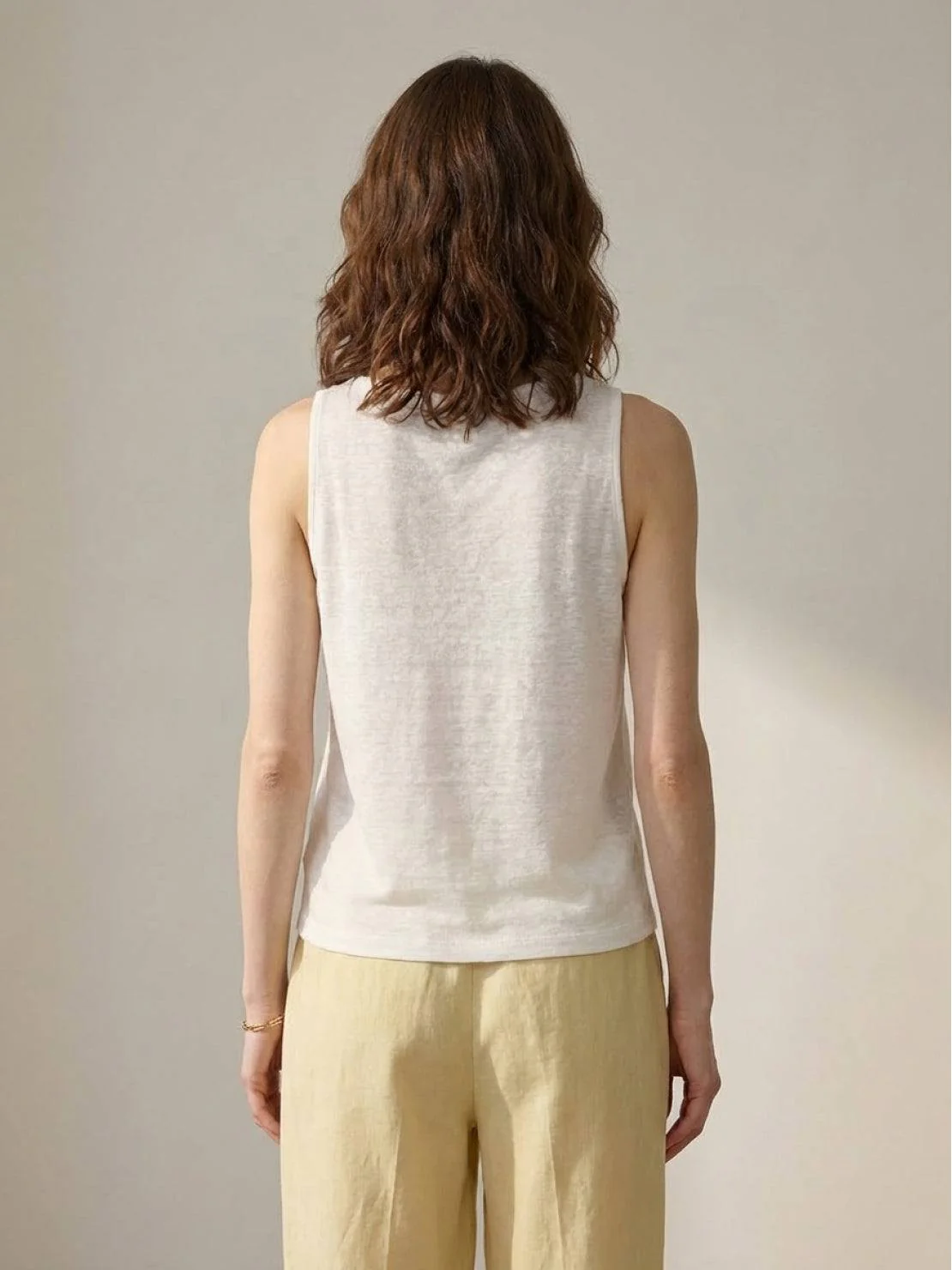 100% Linen Wide Neck Vest - Image 13