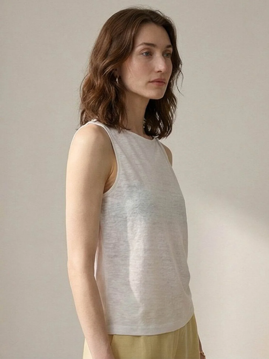 100% Linen Wide Neck Vest - Image 14
