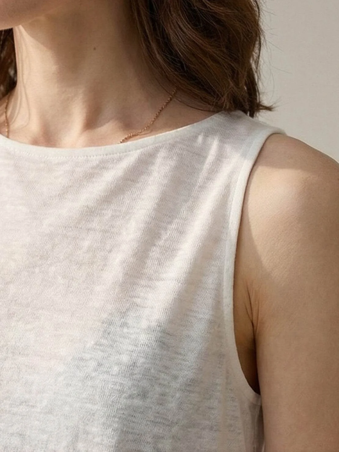 100% Linen Wide Neck Vest - Image 15