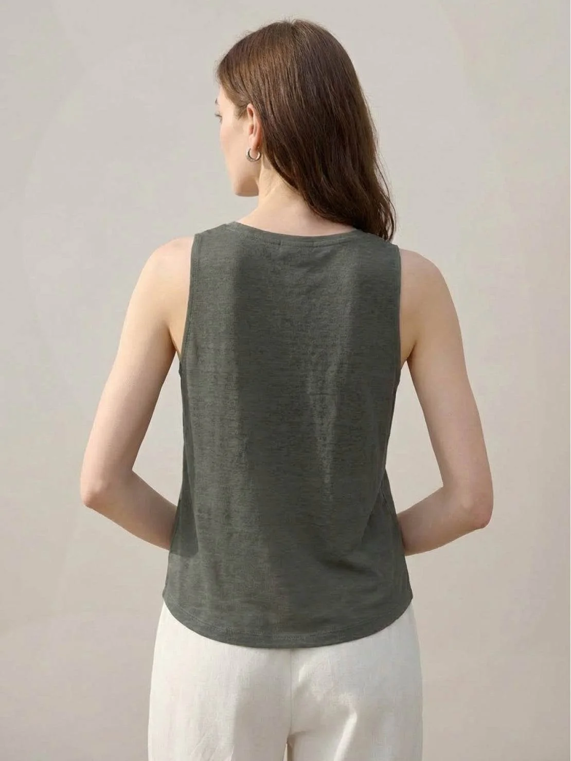 100% Linen Wide Neck Vest - Image 18
