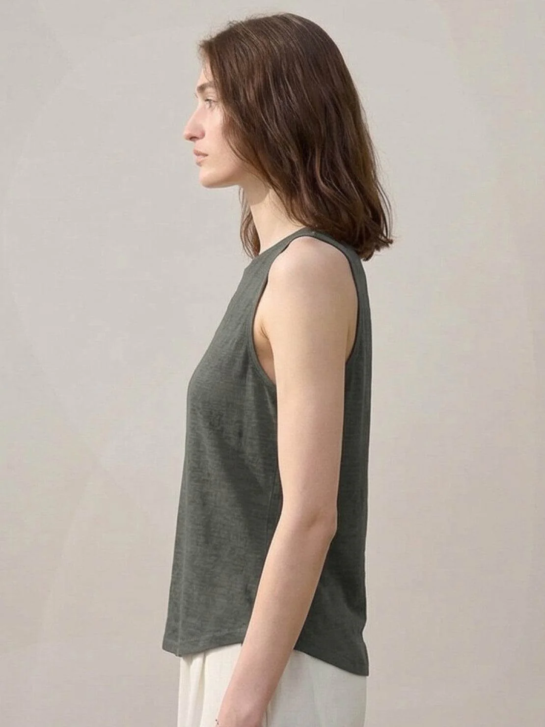 100% Linen Wide Neck Vest - Image 19