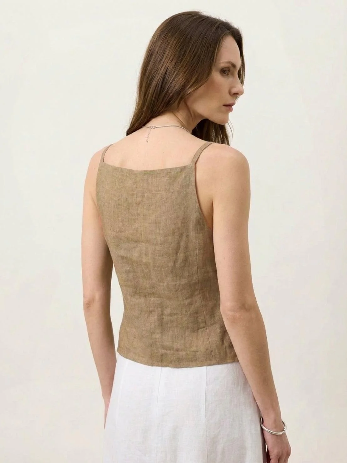 100% Linen Yarn-Dyed Vest - Image 3