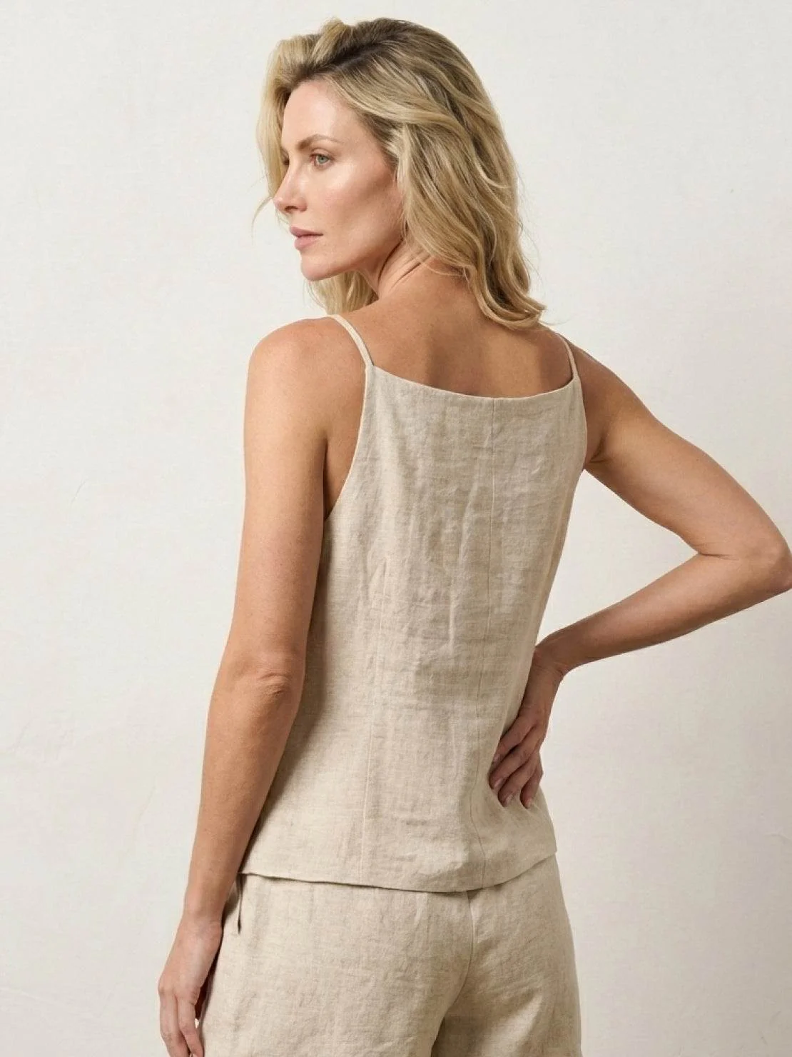 100% Linen Yarn-Dyed Vest - Image 9