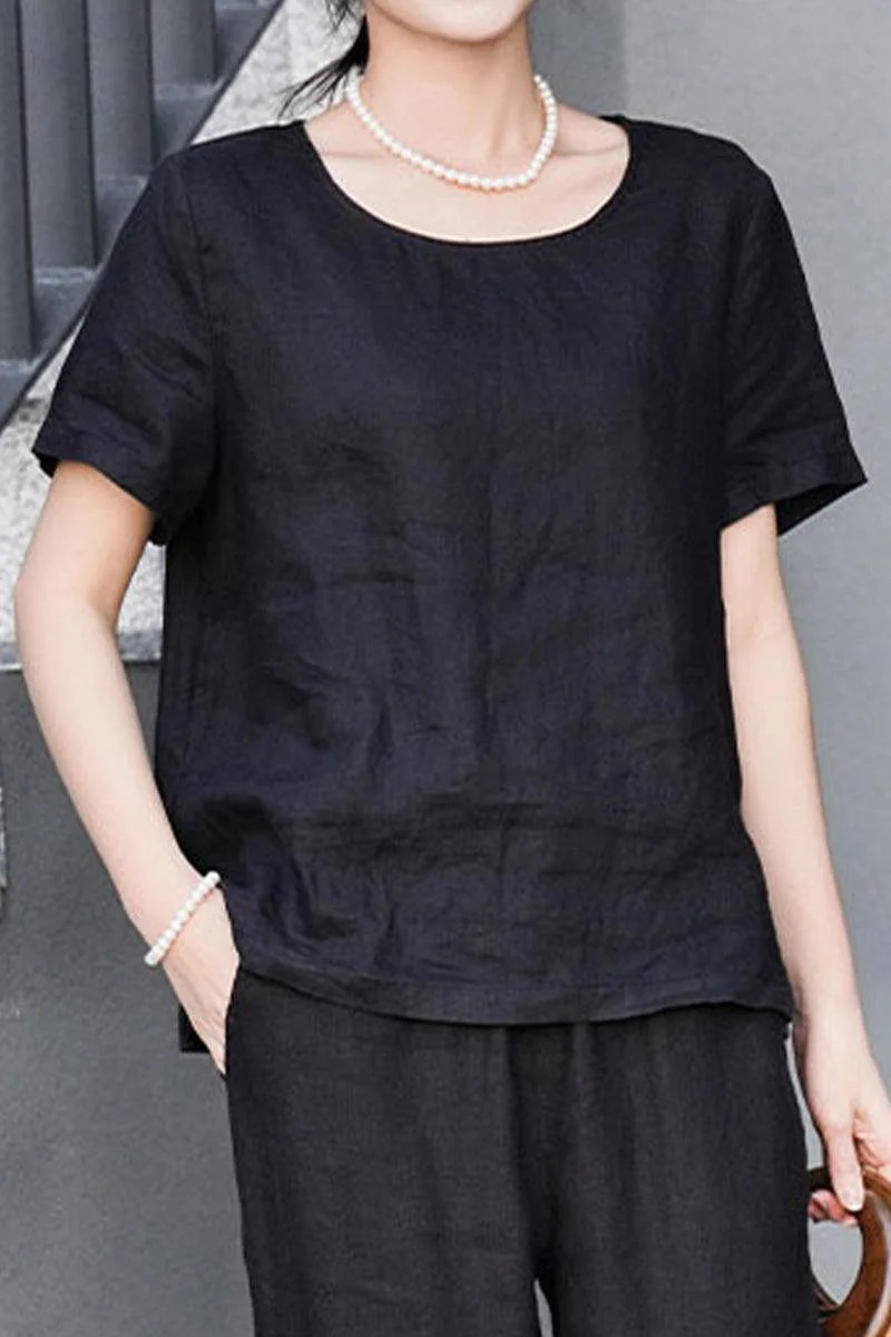 100% Pure Linen Breathable Classic Shirt - Image 12