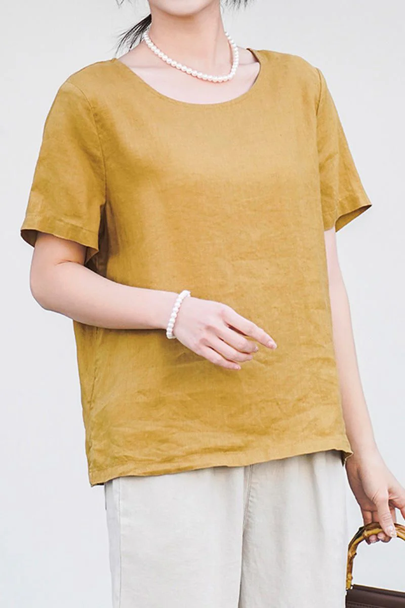 100% Pure Linen Breathable Classic Shirt - Image 5