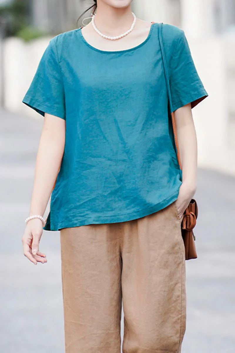 100% Pure Linen Breathable Classic Shirt - Image 7