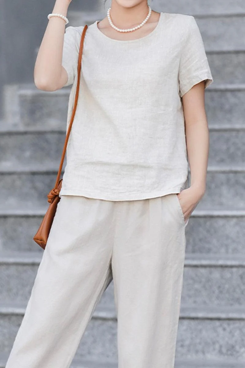 100% Pure Linen Breathable Classic Shirt - Image 9
