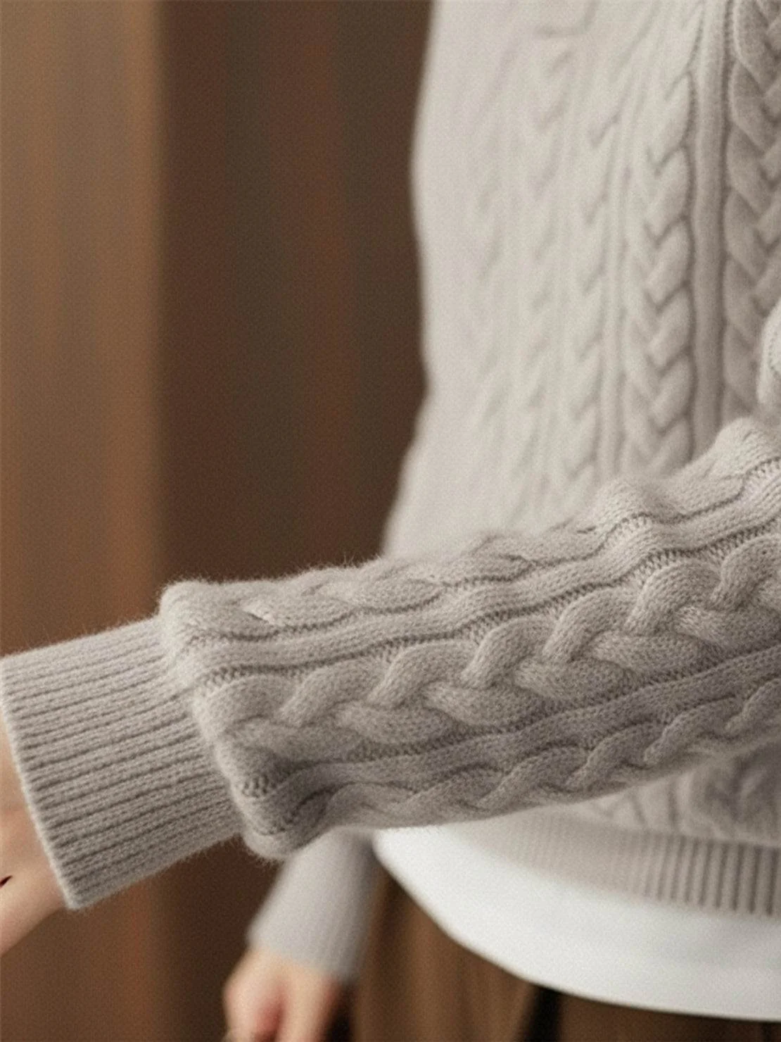 100% Wool Cable-Knit Sweater - Image 17