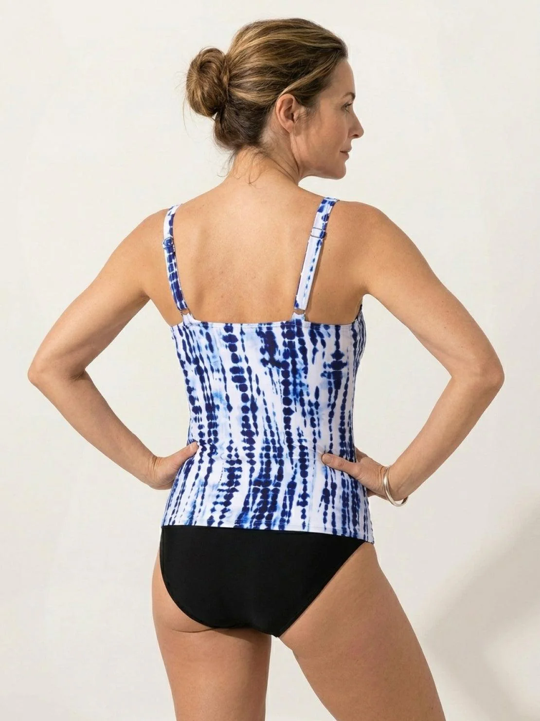 Adjustable Ruched Tankini Set - Image 13