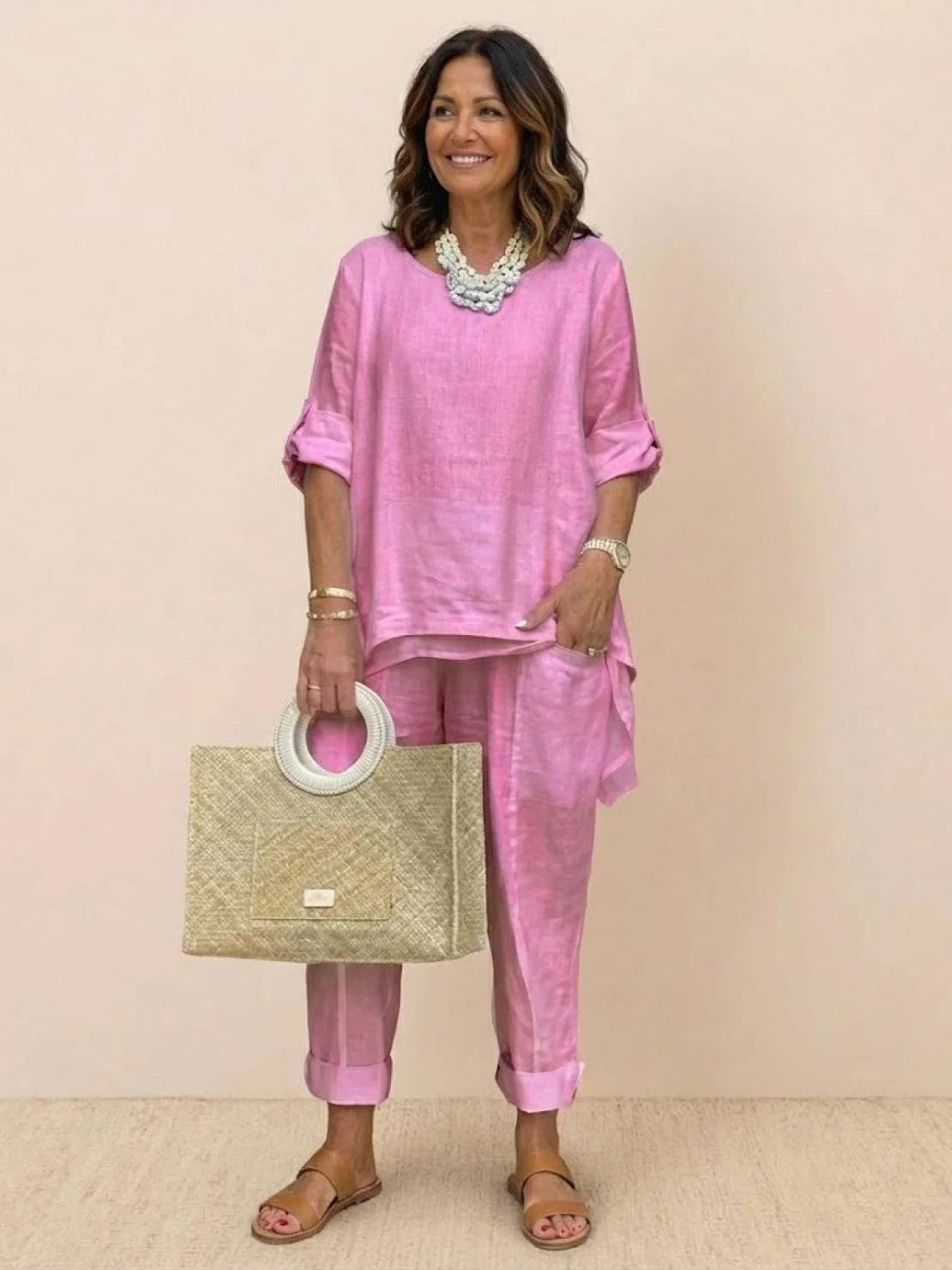 Asymmetrical Two-Piece Trouser Set - Image 24