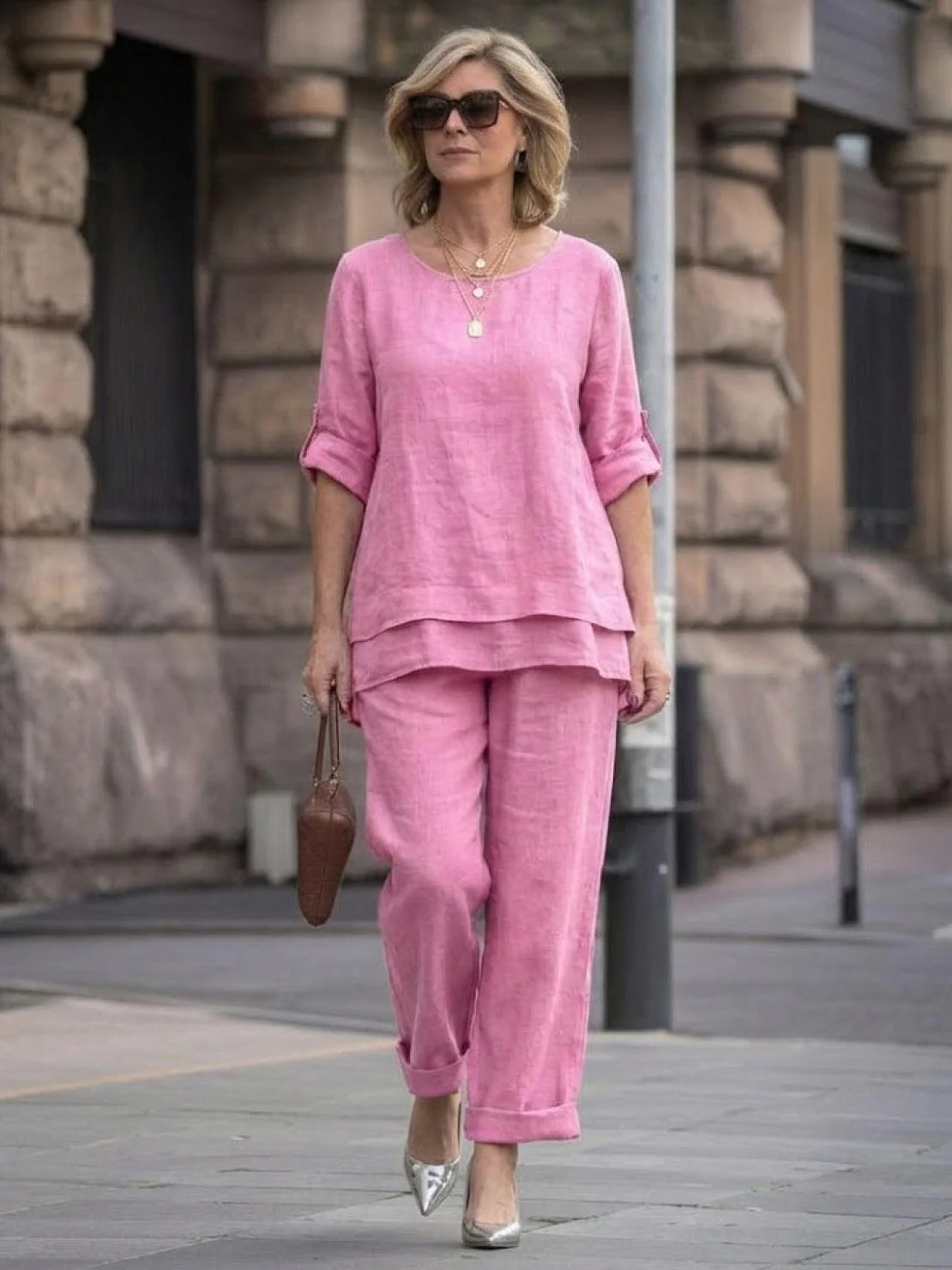 Asymmetrical Two-Piece Trouser Set - Image 28