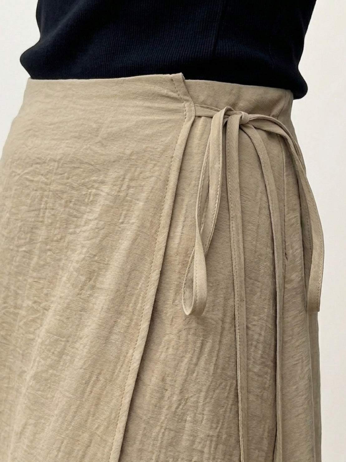 Asymmetrical Wrap Maxi Skirt - Image 5