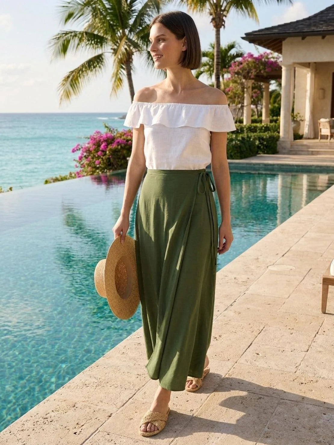 Asymmetrical Wrap Maxi Skirt - Image 8