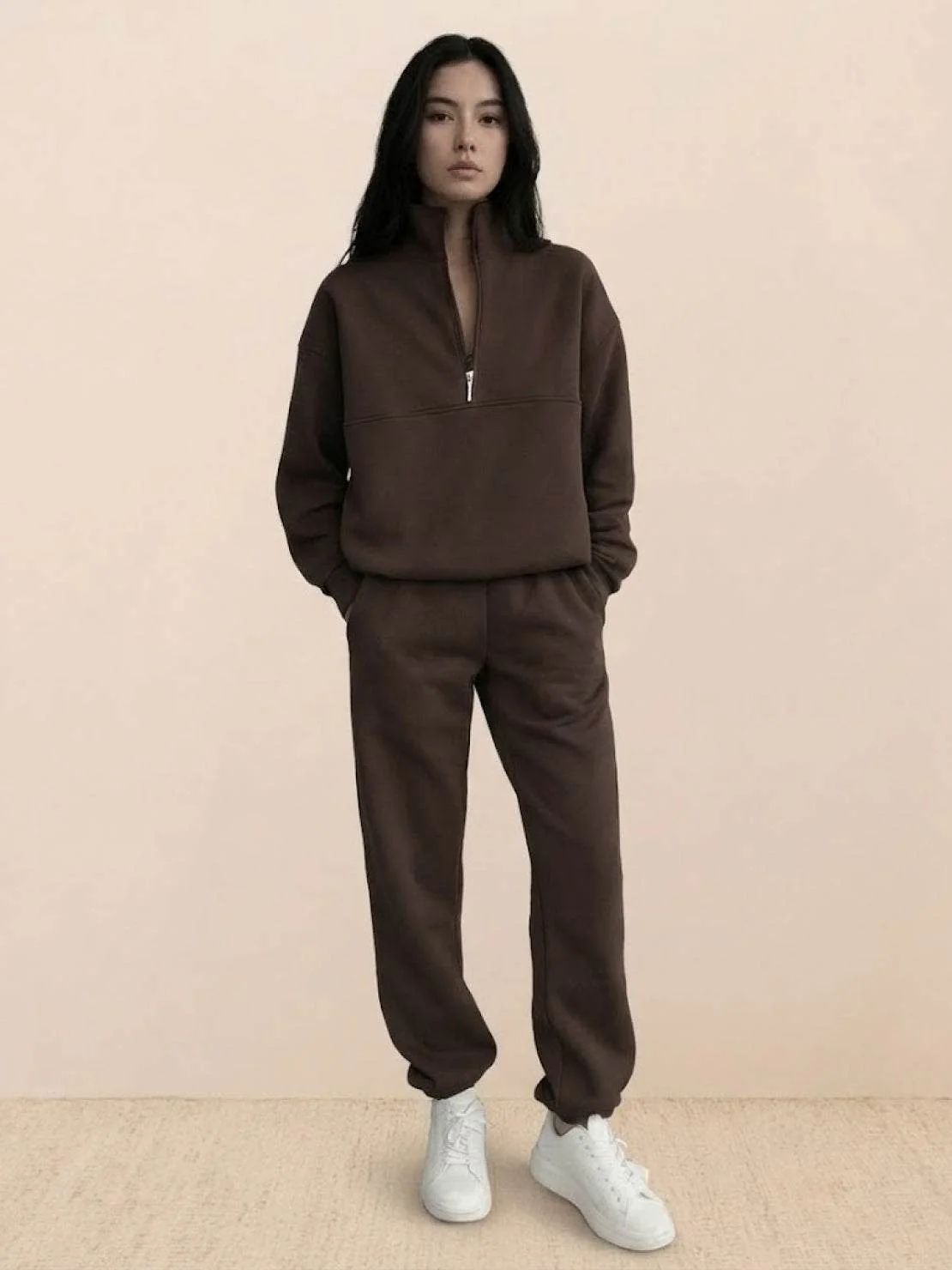 Athleisure at its Finest: Cotton-Blended Two-Piece Tracksuit - Image 13