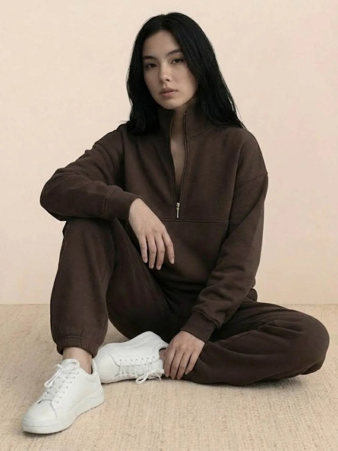 Athleisure at its Finest: Cotton-Blended Two-Piece Tracksuit - Image 17