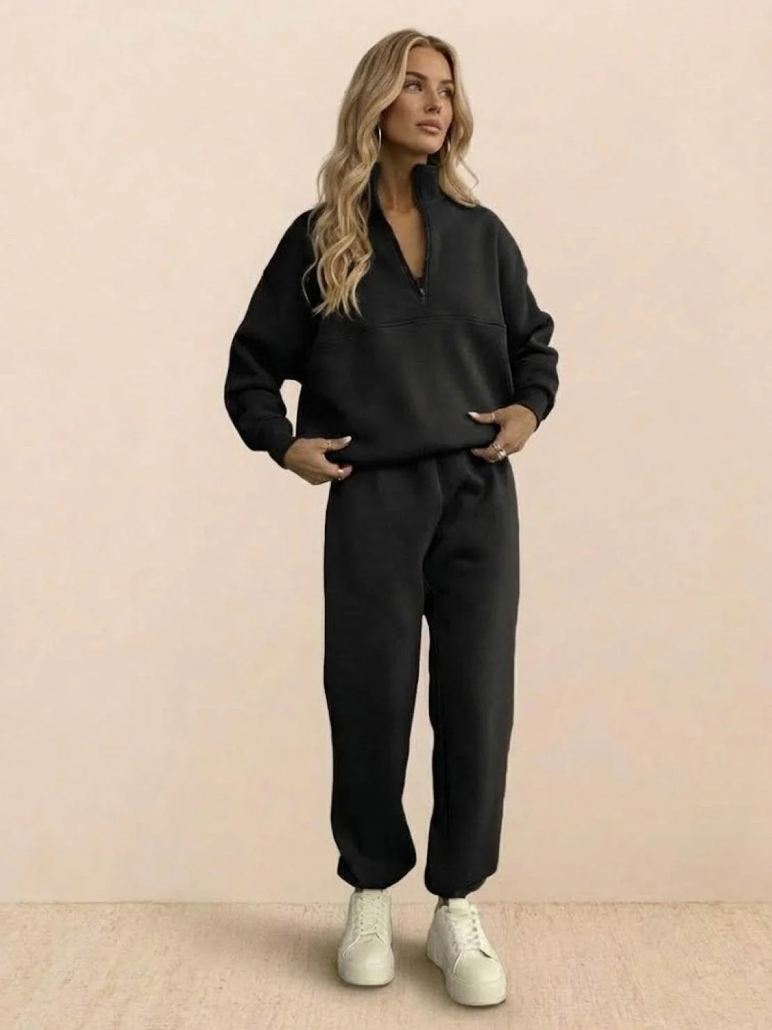 Athleisure at its Finest: Cotton-Blended Two-Piece Tracksuit - Image 25