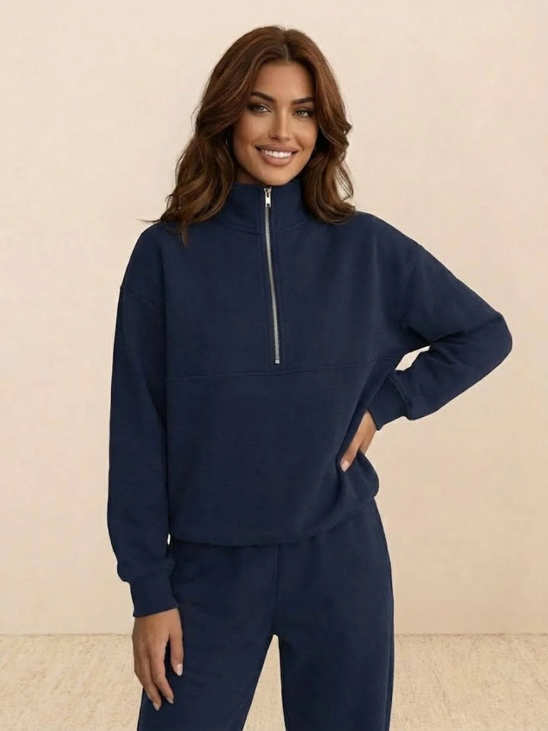 Athleisure at its Finest: Cotton-Blended Two-Piece Tracksuit - Image 3