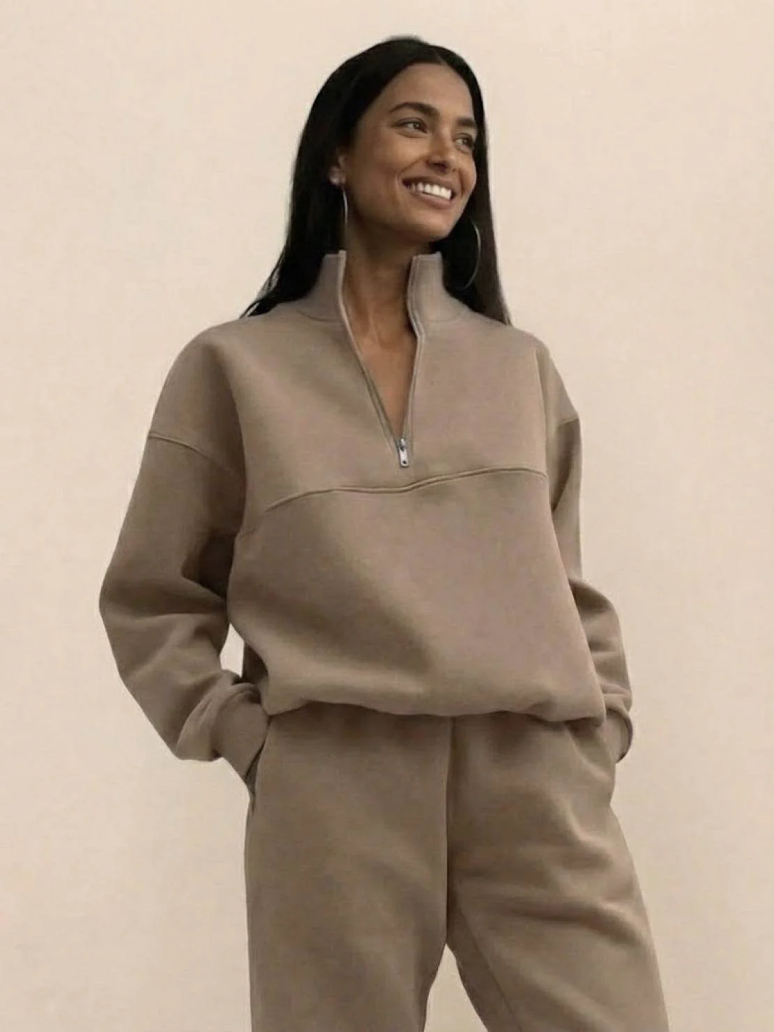 Athleisure at its Finest: Cotton-Blended Two-Piece Tracksuit - Image 33
