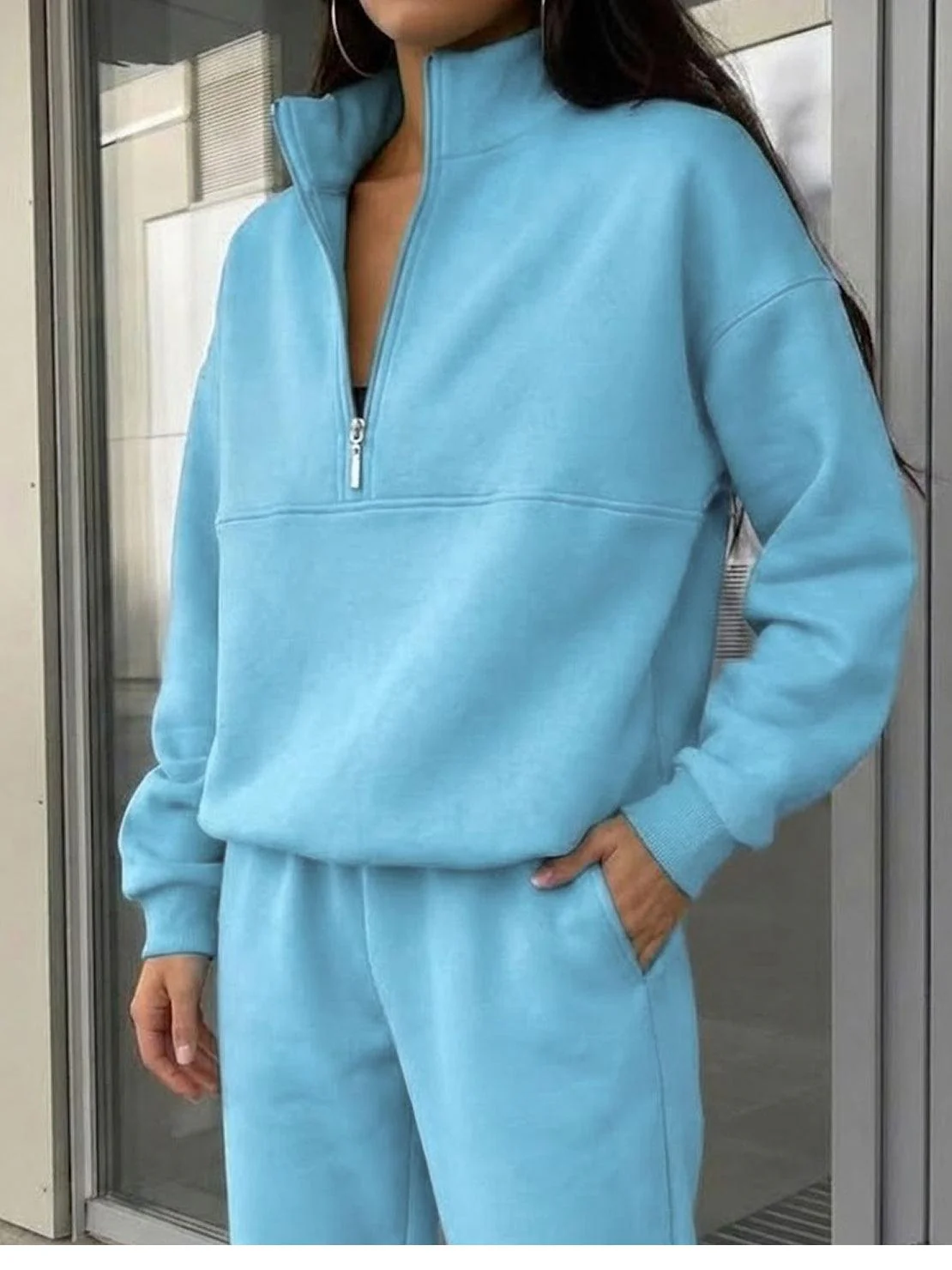 Athleisure at its Finest: Cotton-Blended Two-Piece Tracksuit - Image 42