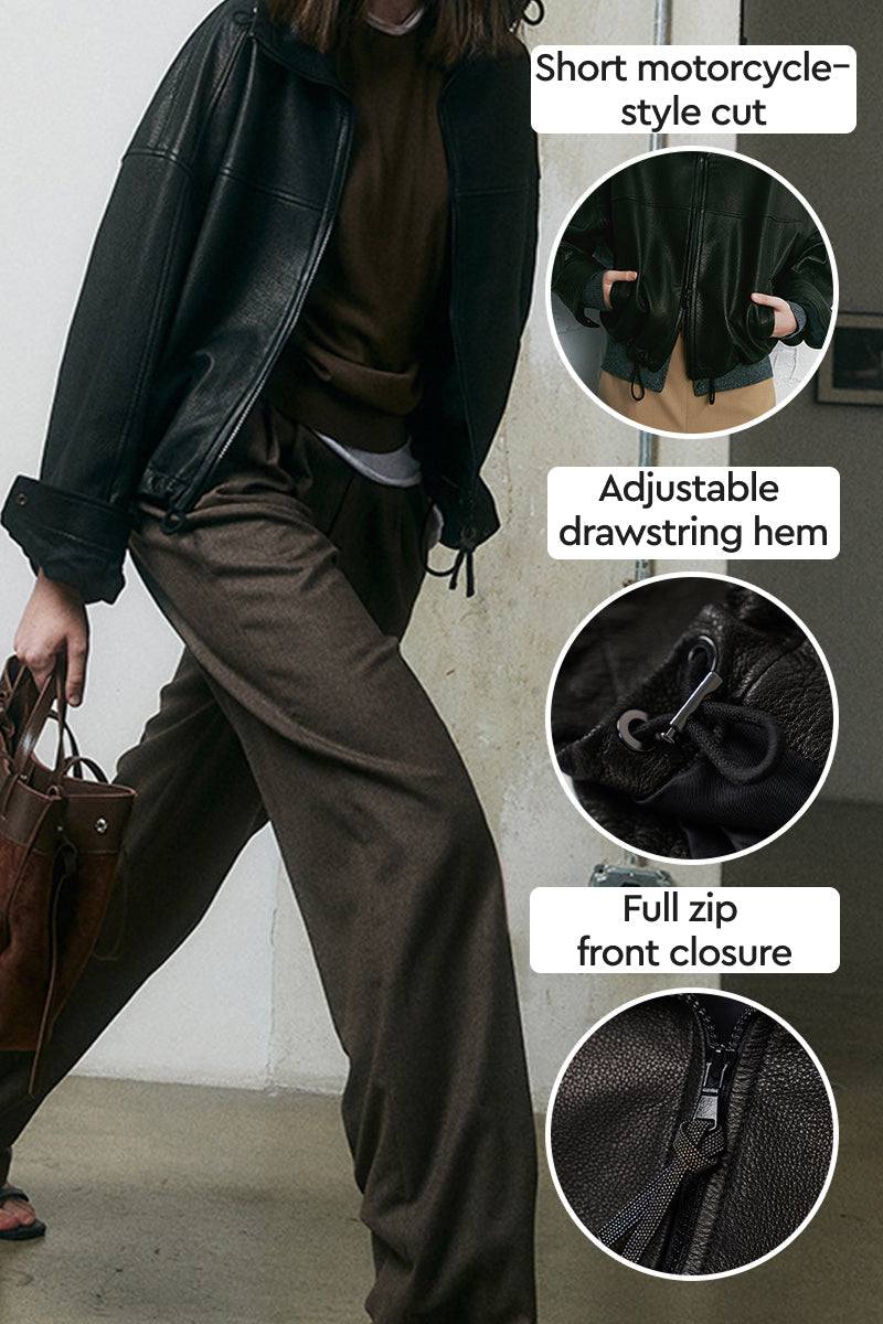 Authentic Sheepskin Leather Jacket - Image 2