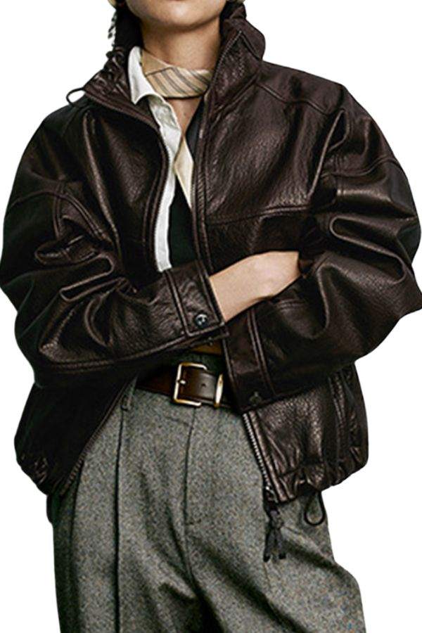 Authentic Sheepskin Leather Jacket - Image 9