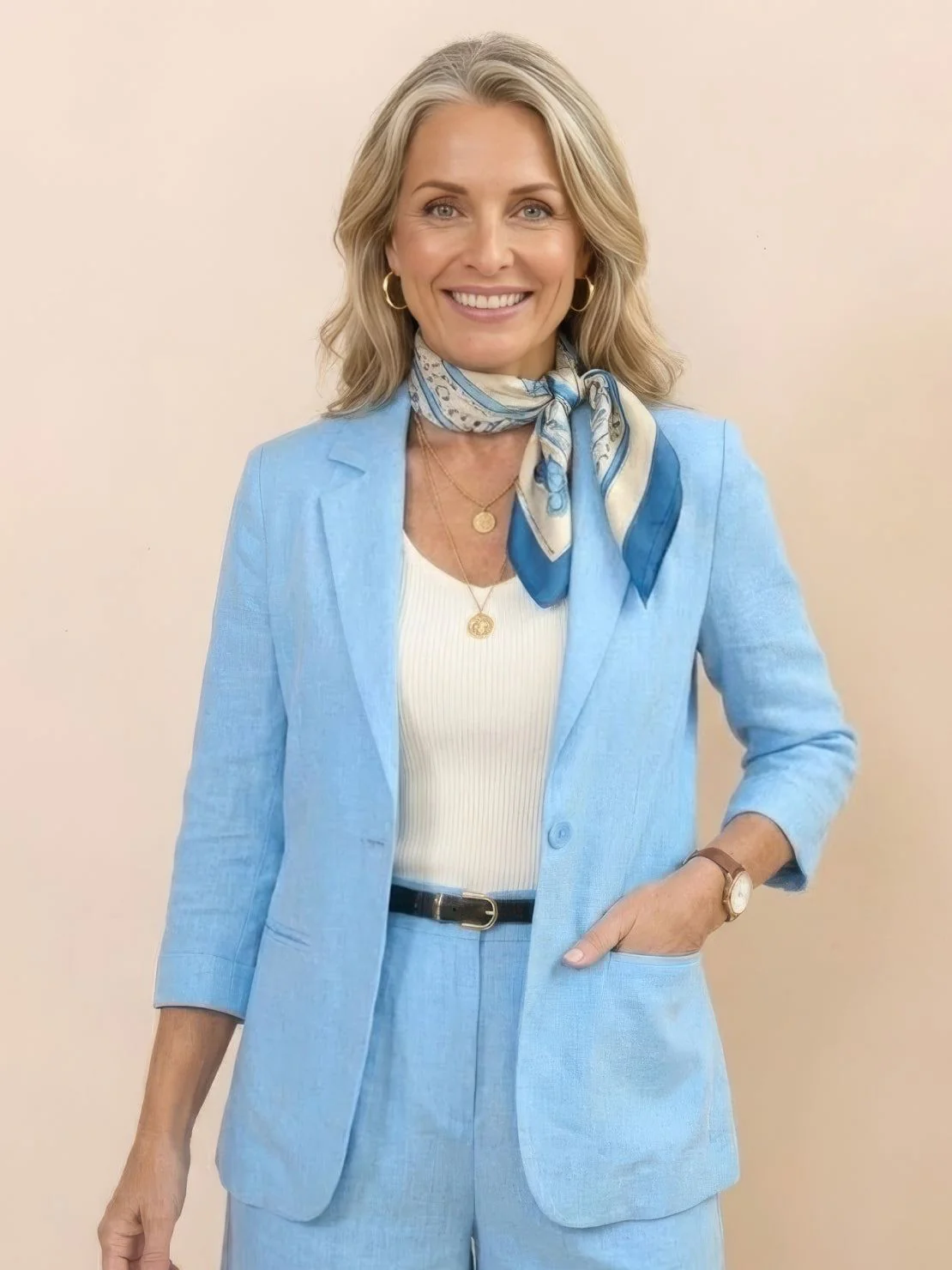 Blazer and High-Waisted Shorts Two-Piece Set - Image 16