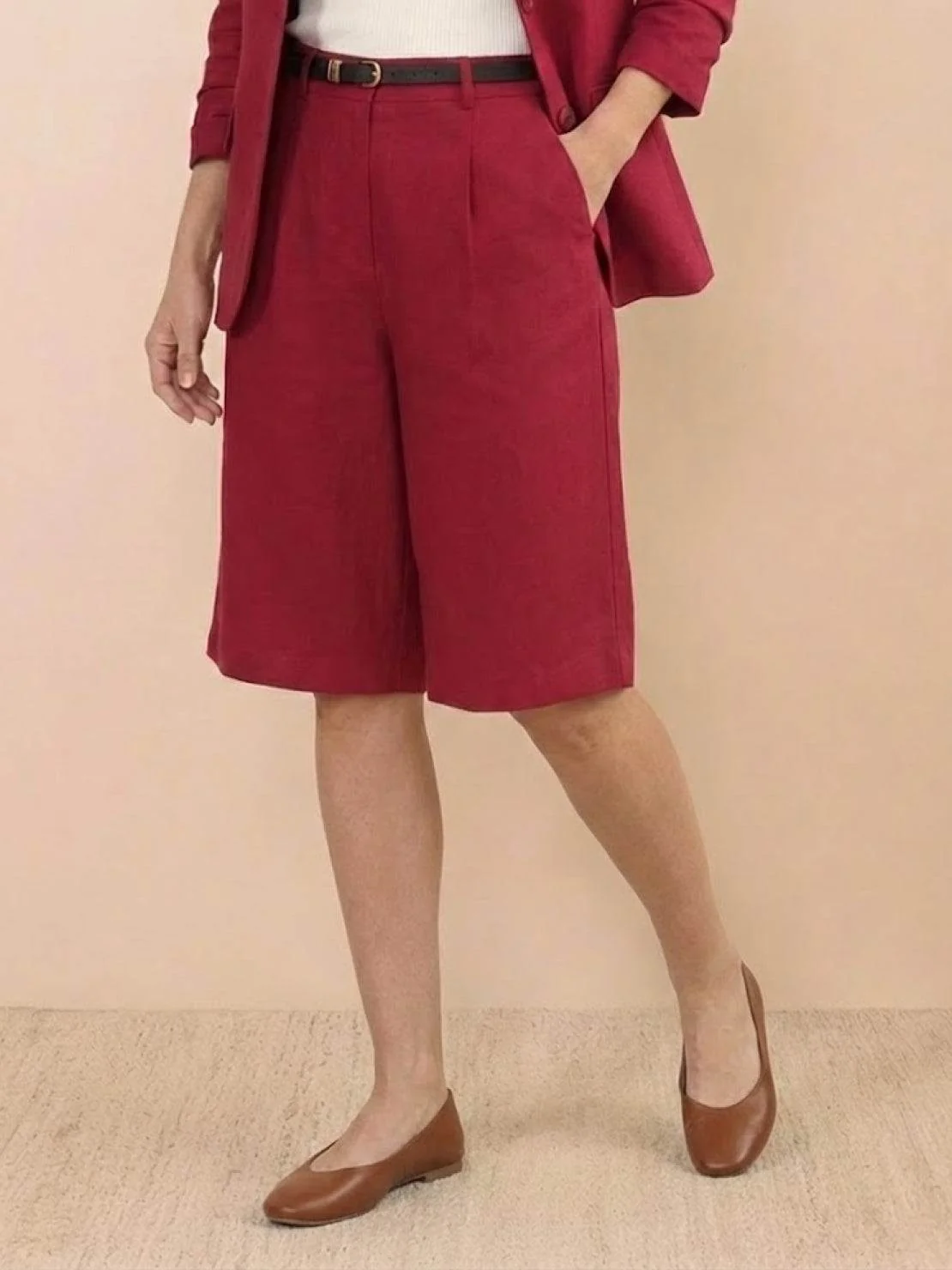 Blazer and High-Waisted Shorts Two-Piece Set - Image 29