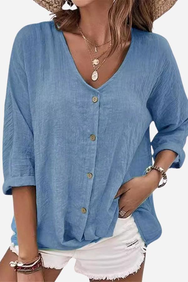 Breezy Button Front Tunic - Image 10