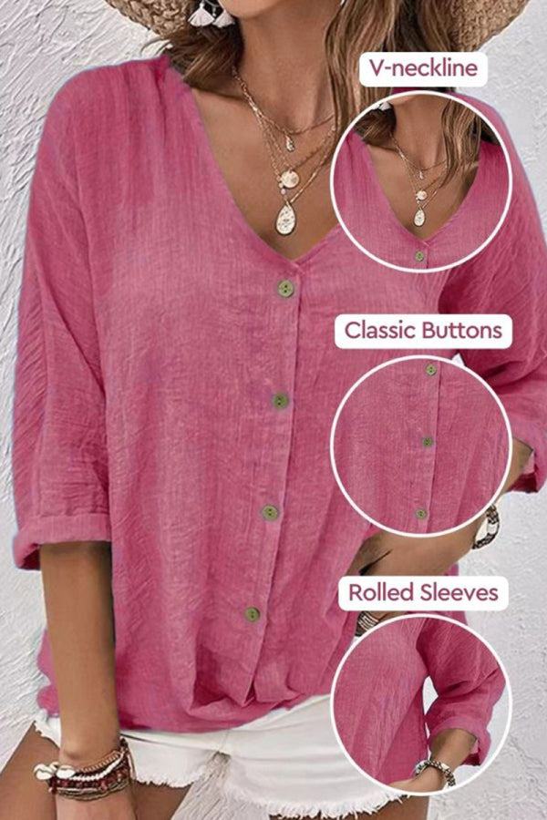 Breezy Button Front Tunic - Image 4