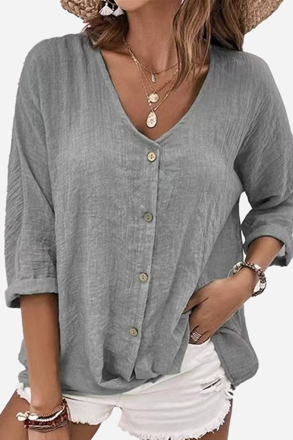 Breezy Button Front Tunic - Image 8