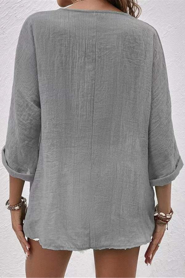 Breezy Button Front Tunic - Image 9