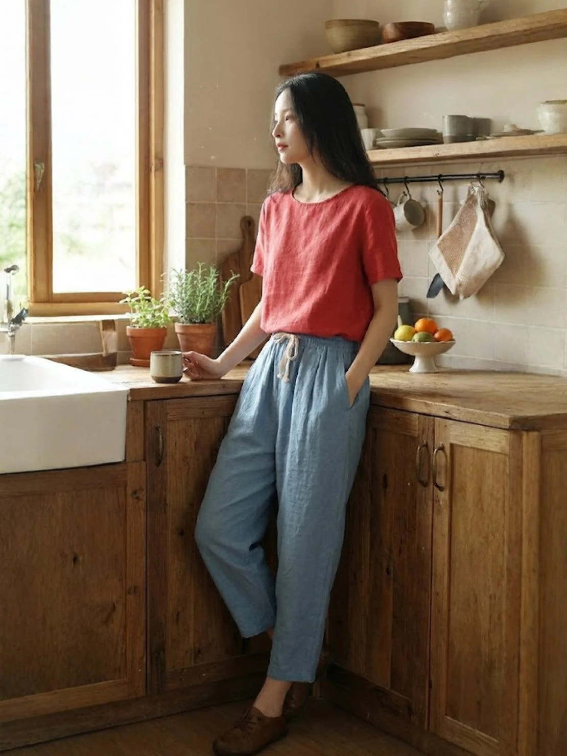 Breezy Relaxed Fit Straight Pants - Image 13