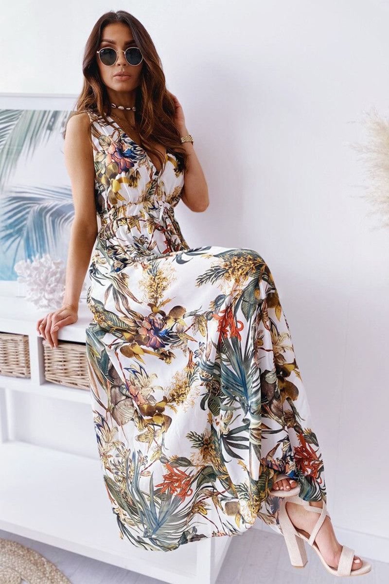 Casual Sleeveless Print Strap Dress - Image 2