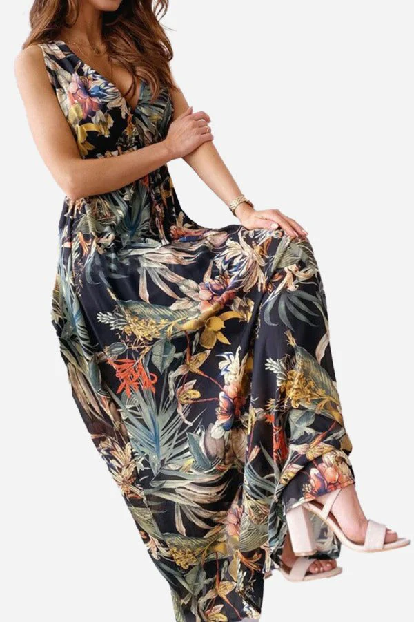 Casual Sleeveless Print Strap Dress - Image 8