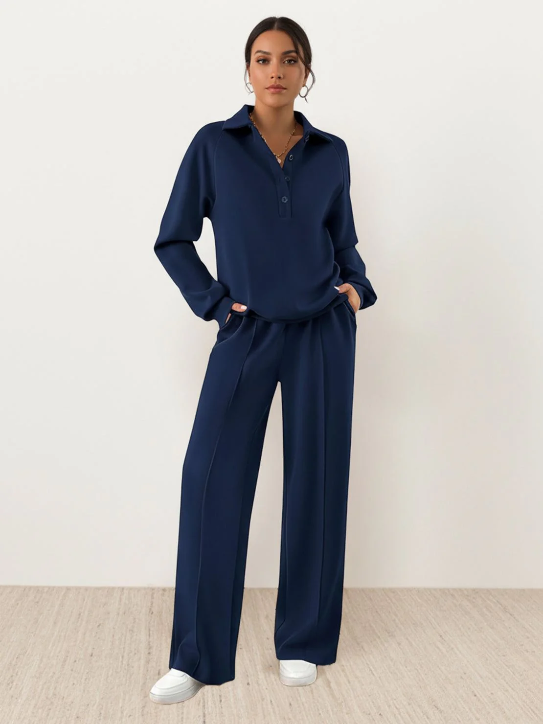 Casual Wrinkle-Free Polo Set - Image 22