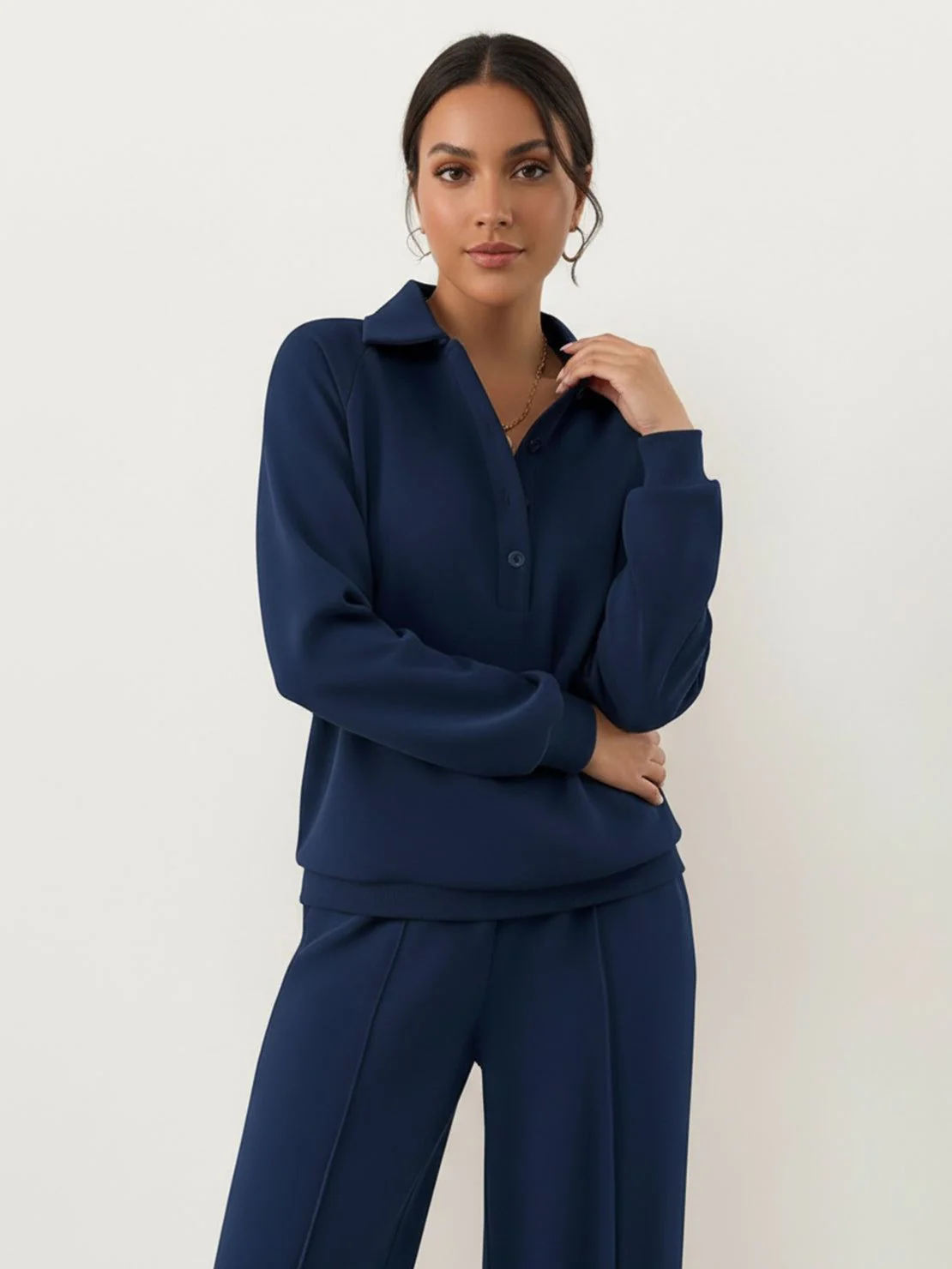 Casual Wrinkle-Free Polo Set - Image 25