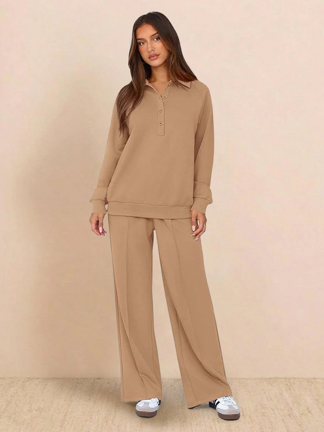 Casual Wrinkle-Free Polo Set - Image 37