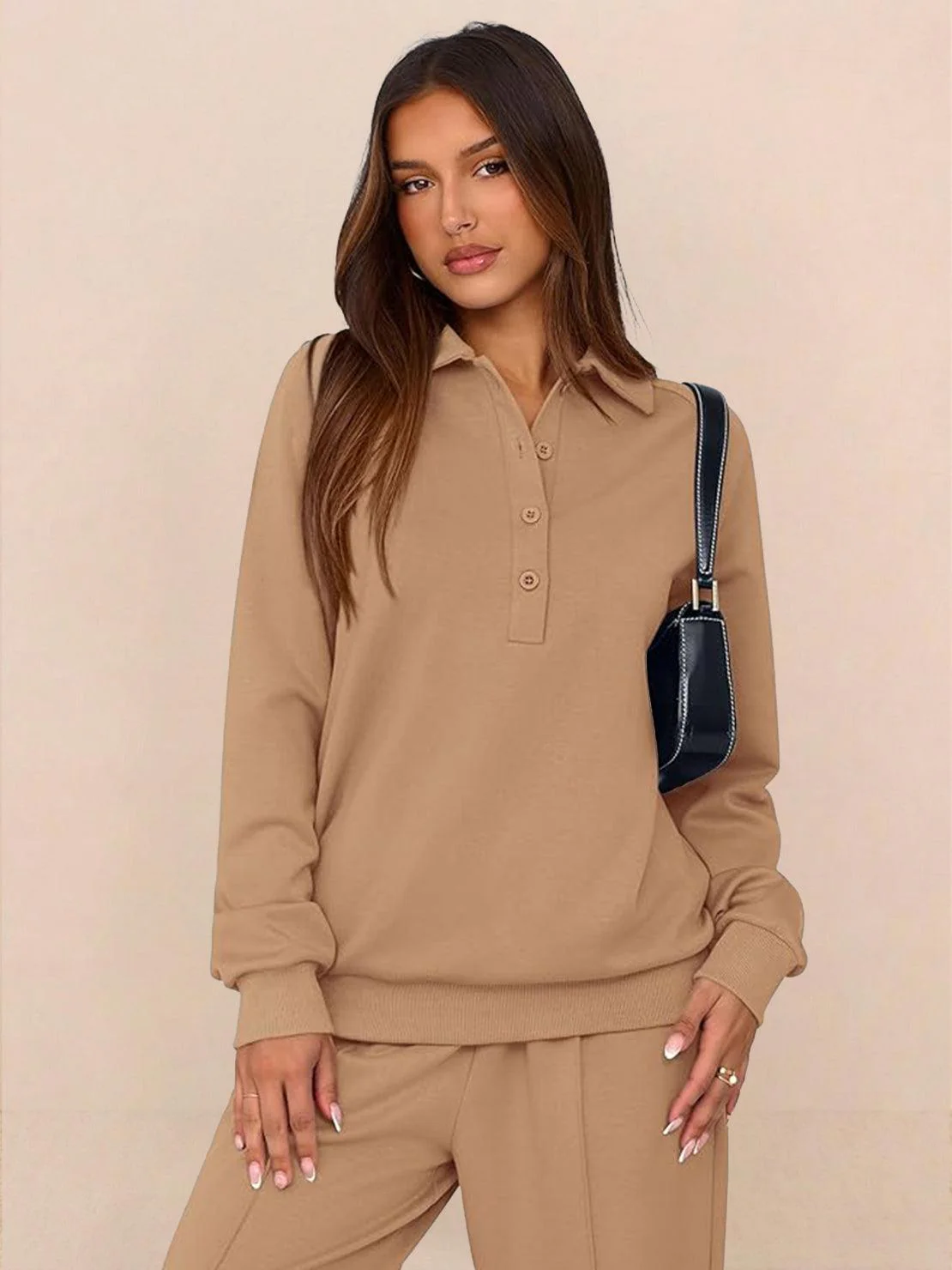 Casual Wrinkle-Free Polo Set - Image 40