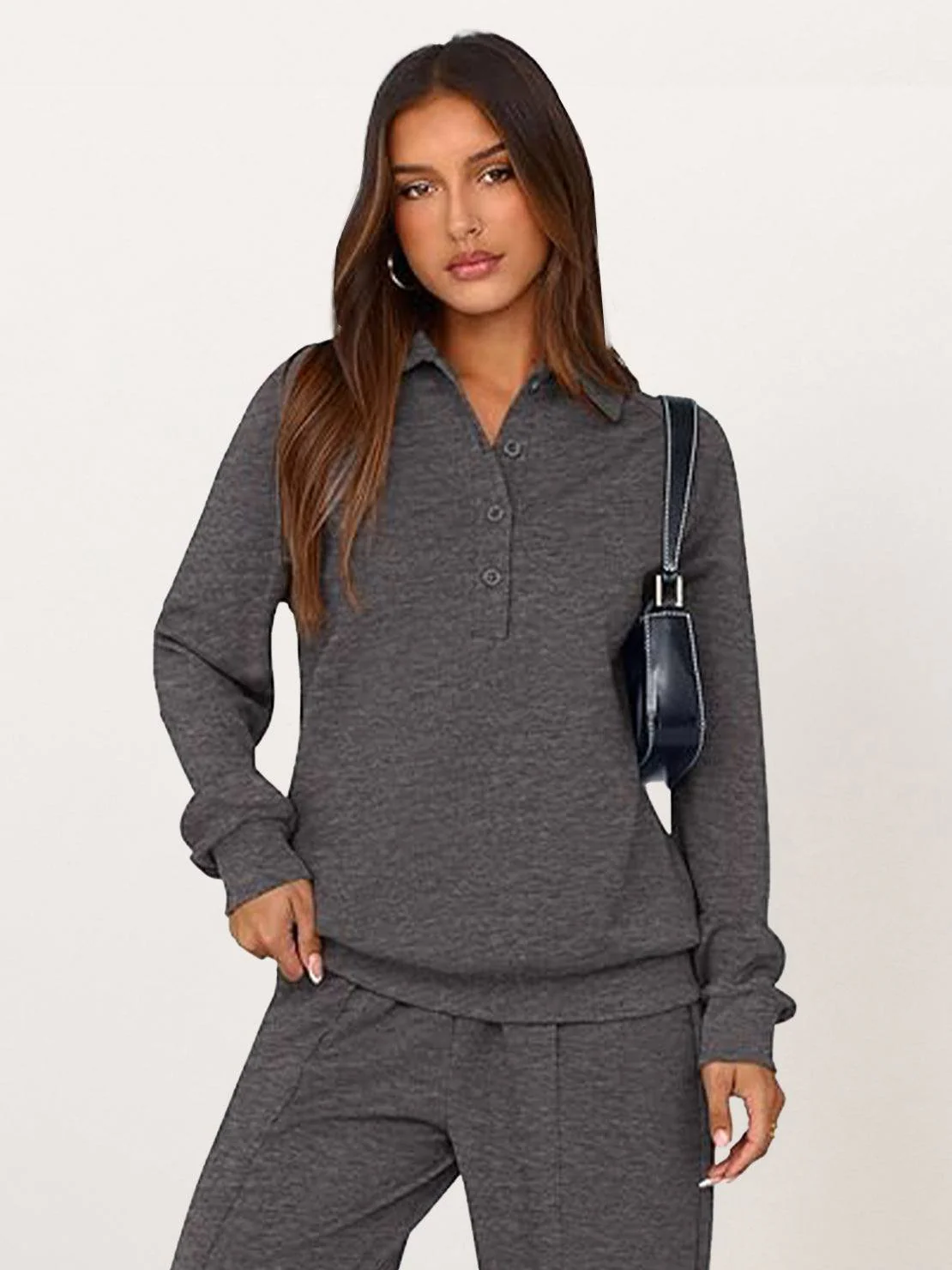 Casual Wrinkle-Free Polo Set - Image 47