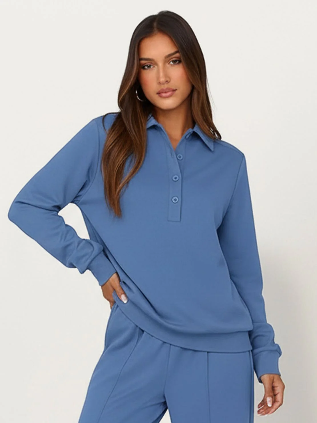 Casual Wrinkle-Free Polo Set - Image 54