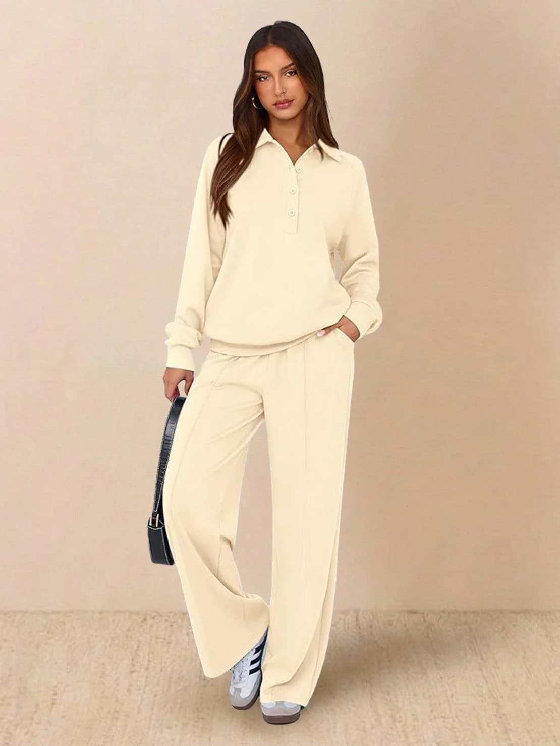 Casual Wrinkle-Free Polo Set - Image 58