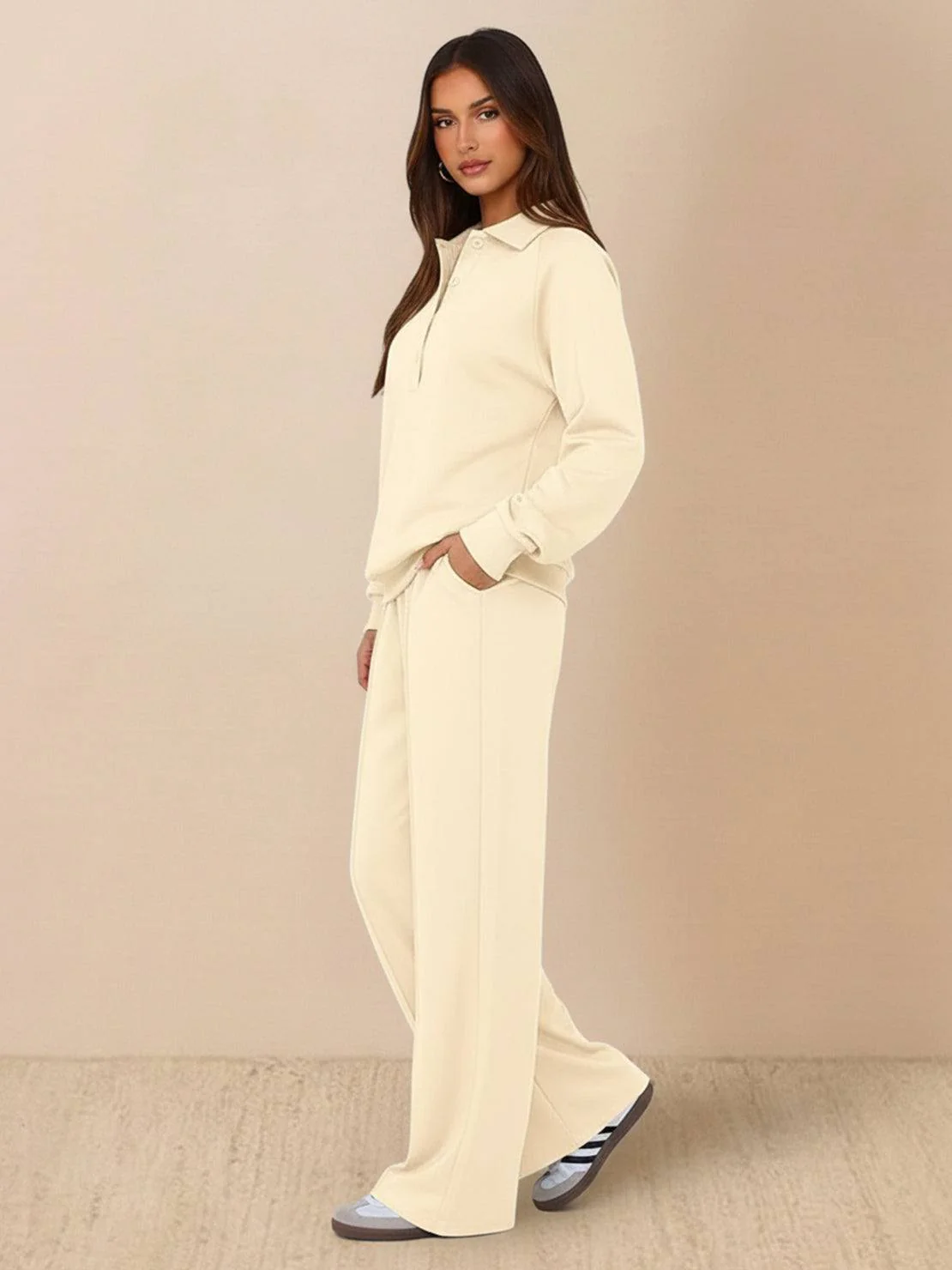 Casual Wrinkle-Free Polo Set - Image 59