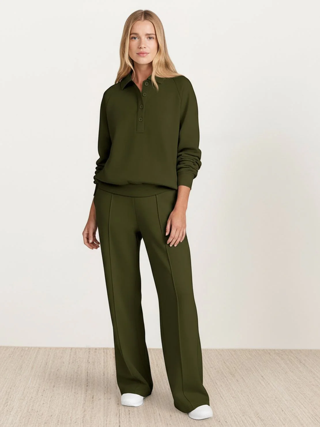 Casual Wrinkle-Free Polo Set - Image 8