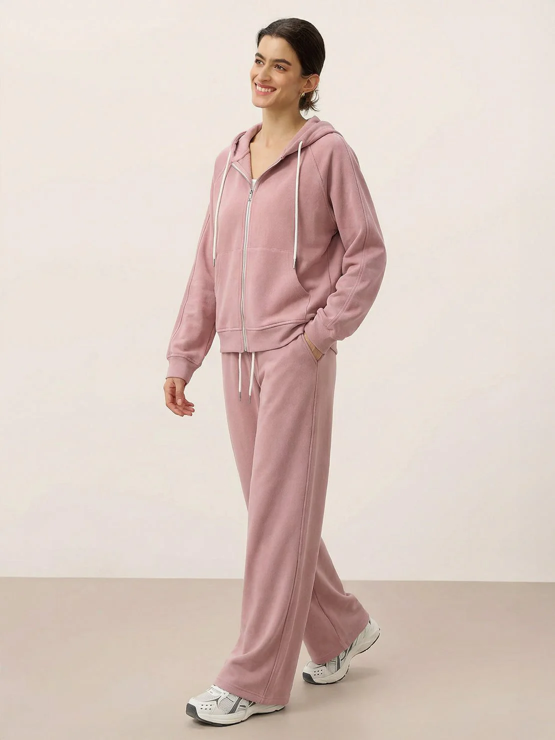 Chenille Zip-up Loungewear Set - Image 4