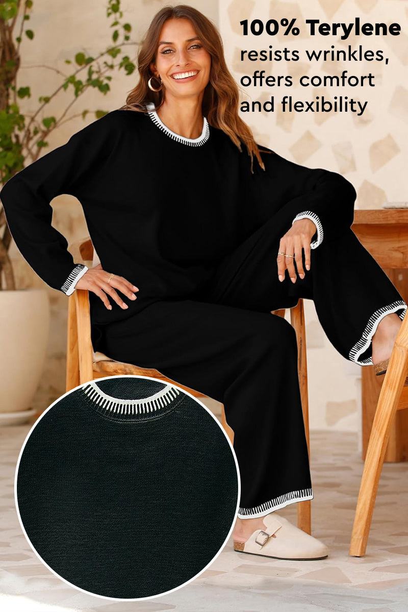Chic Contrast Stitch Travel Set - Image 3