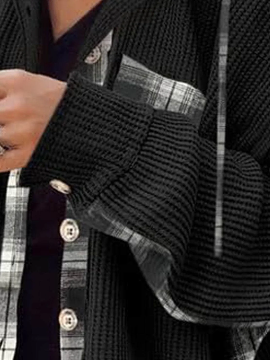 CloudKnit Oversized Hooded Shacket - Image 11