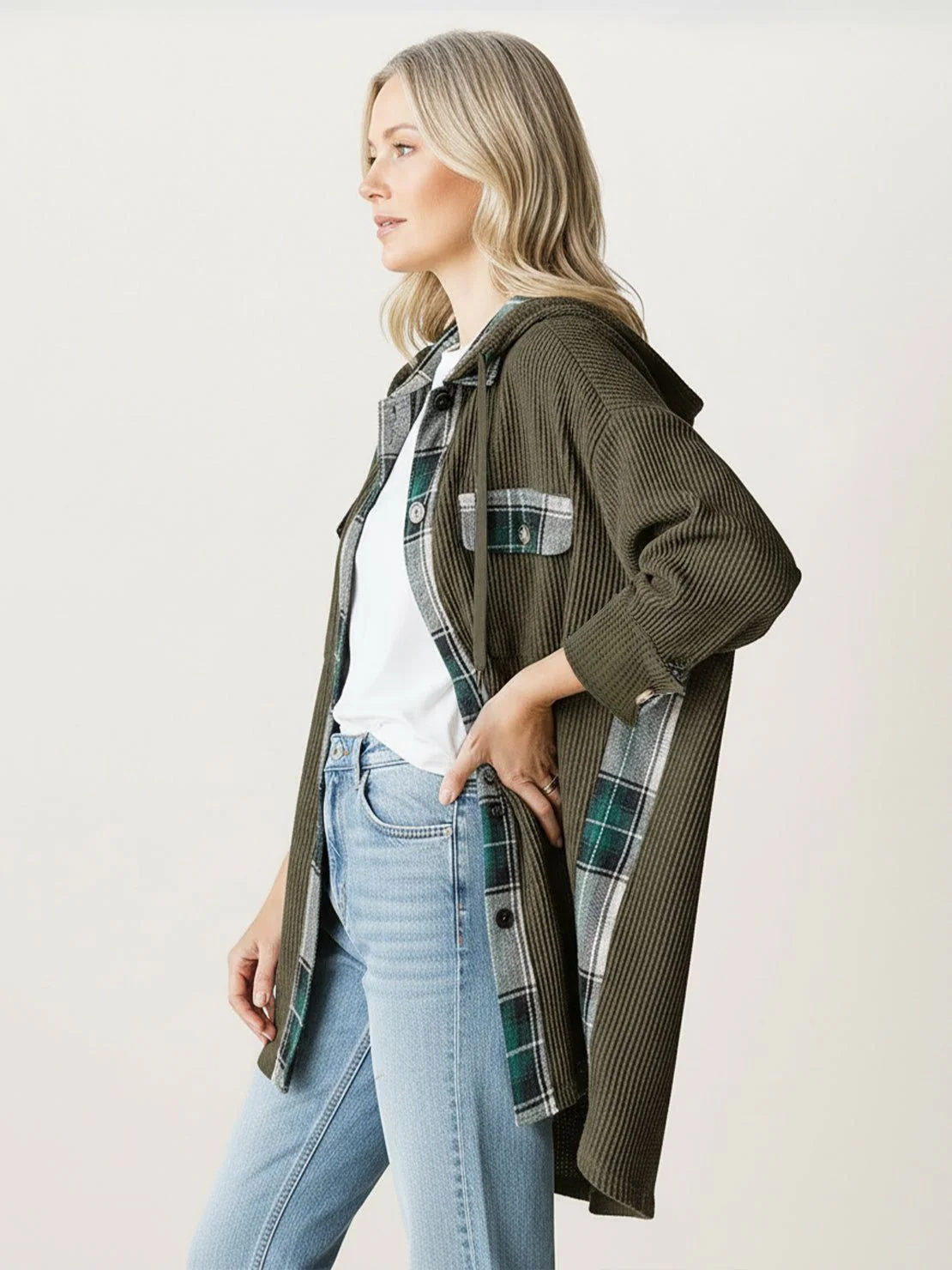 CloudKnit Oversized Hooded Shacket - Image 2